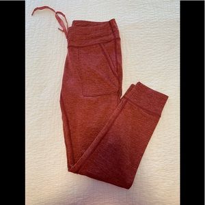 AERIE Chill Play Move Red Joggers